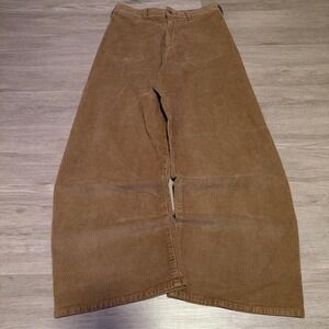 Brown Corduroy Baggy Wide Leg Pants (28x28)